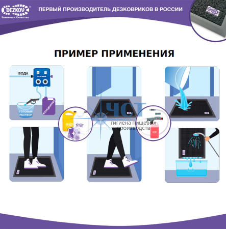 Дезинфекционный мат Dezkov ХАССП 90х120х1,8