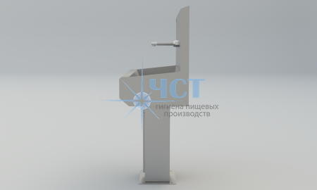 Умывальник 2 - Секционный на стойке GRENT - S – 02 (без локтевого дозатора)