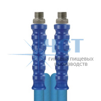 Рукав для пищевой промышленности, синий 10 м, 1/2 AGR - 1/2 AGR нерж.