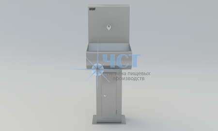 Умывальник 1 - Секционный на стойке GRENT - S – 01 (без локтевого дозатора)