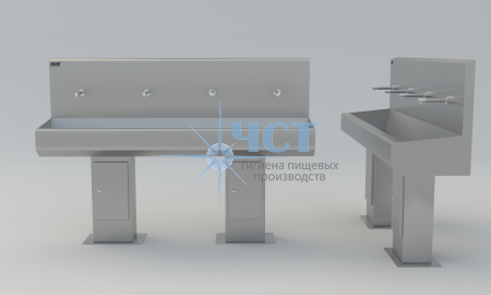 Умывальник 4 - Секционный на стойке GRENT - S – 04